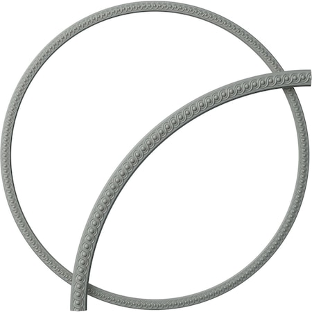 Ekena Millwork 63 1/2-in. OD x 59-in. ID x 2 1/4-in. W x 3/4-in. P Hillsborough Running Coin Ceiling Ring Kit CRK63HI